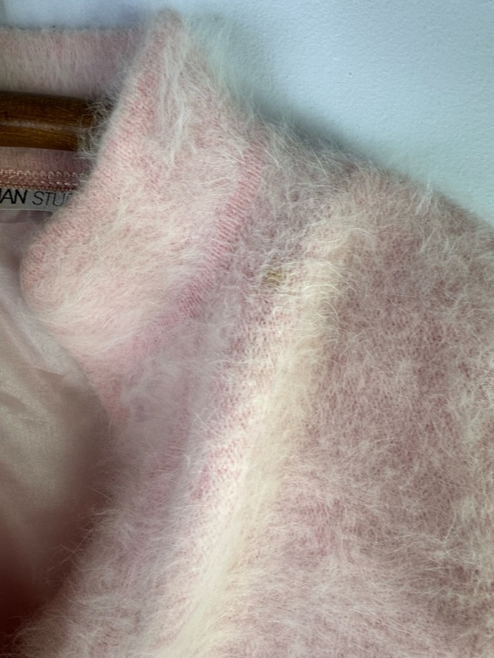 Stillman Studios Angora Cardigan Sweater Jacket large Pink VINTAGE - Picture 9 of 10